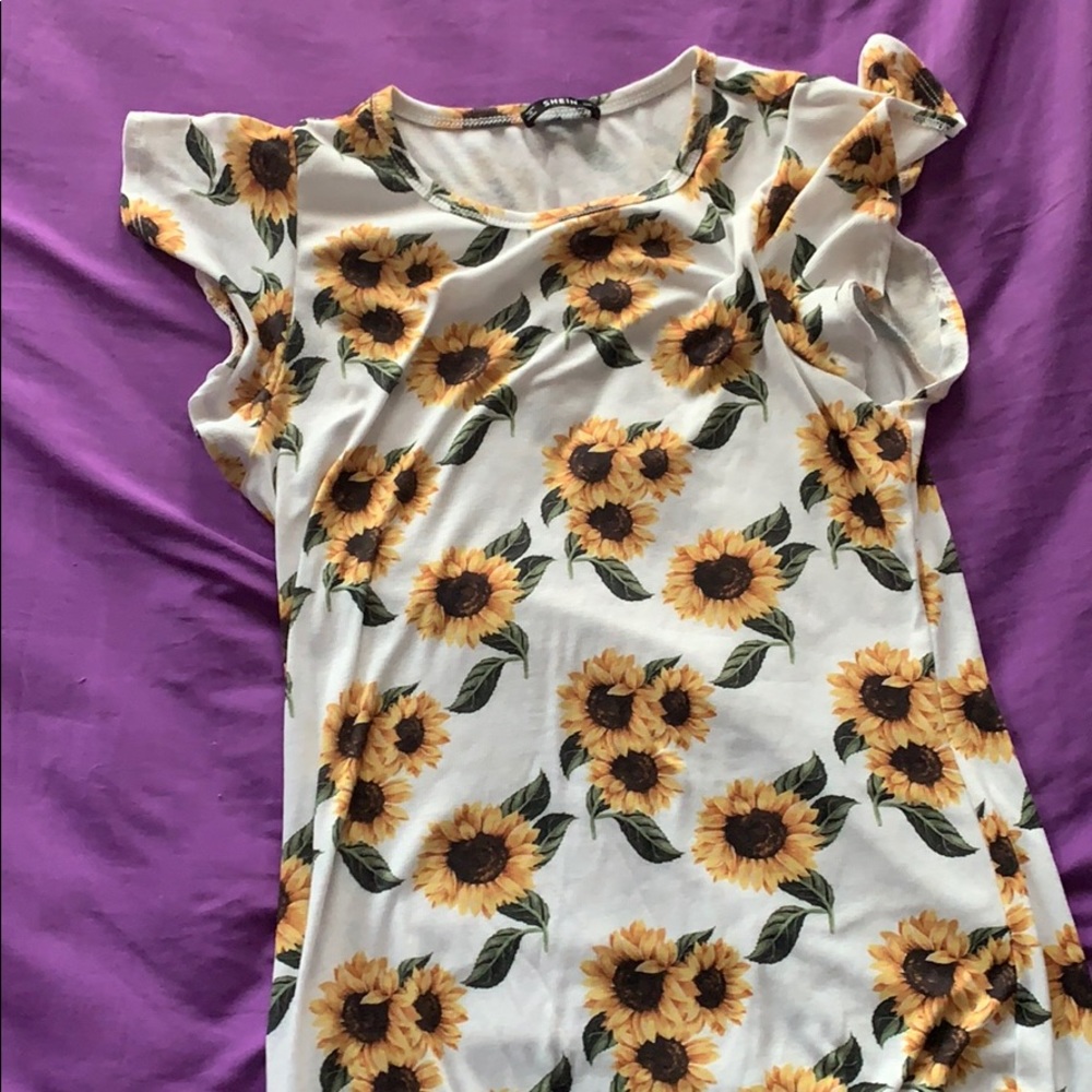SHEIN sunflower bodycon dress
